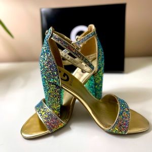 G by Guess Womens Shantel 7 Orange Texture Heels